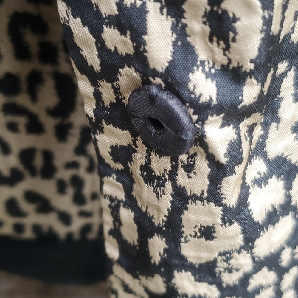 Lafayette 148 New York Leopard Jacket Medium Mandarin Collar Career - Picture 4 of 5